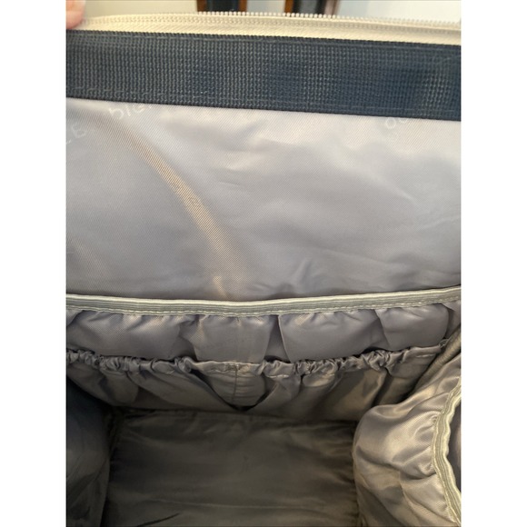 BabbleRoo Diaper Bag Backpack Grey/Blue w/Pacifier case/Changing Pad NEW - Picture 15 of 16